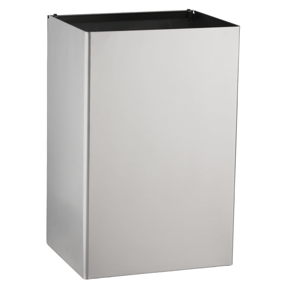 Bobrick 368-60 Convertible Waste Receptacle, 18 Gallon, 12 inch Deep, Satin Stainless Steel