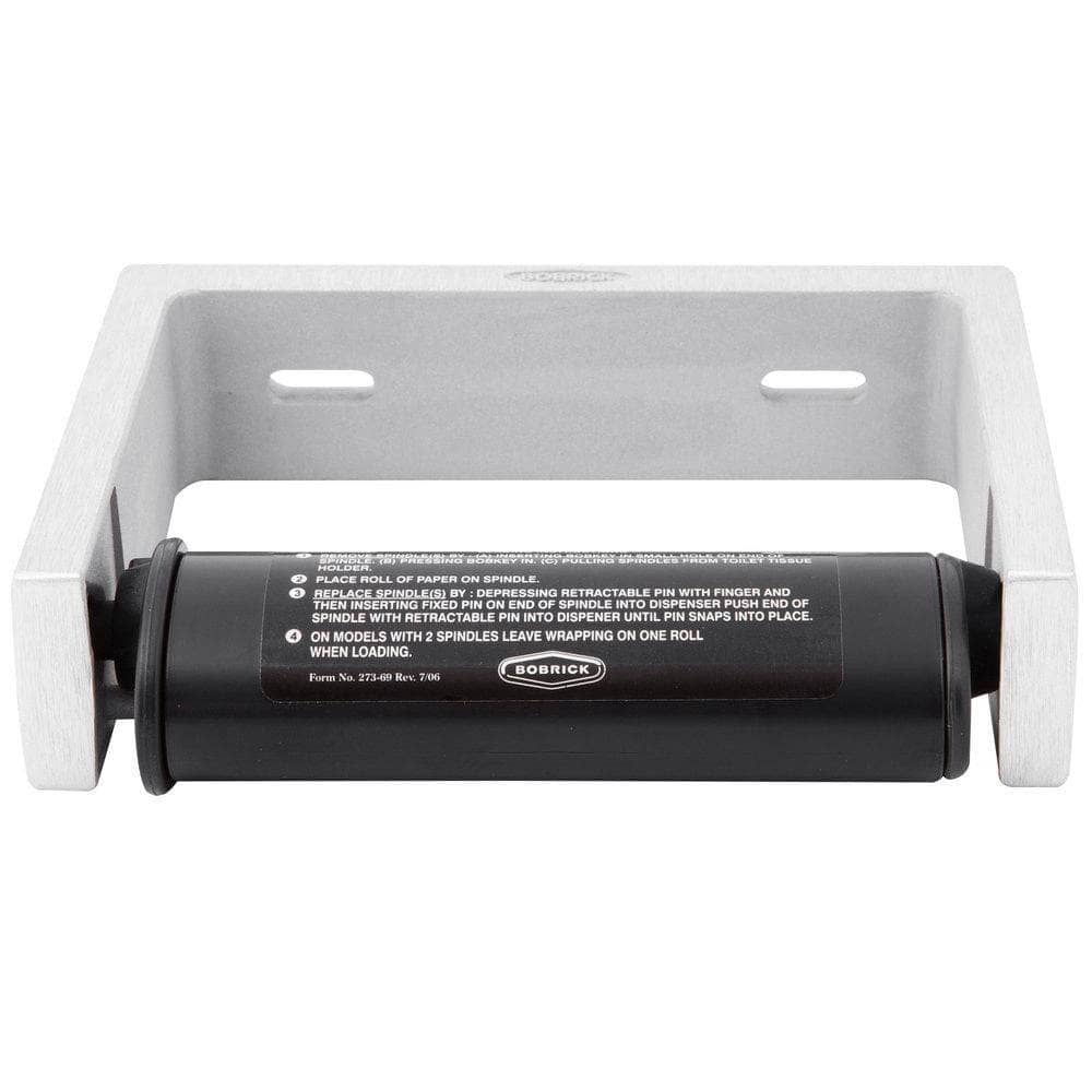 Bobrick B-273 Commercial Toilet Paper Dispenser, Surface-Mounted, Stainless Steel w/ Satin Finish - TotalRestroom.com