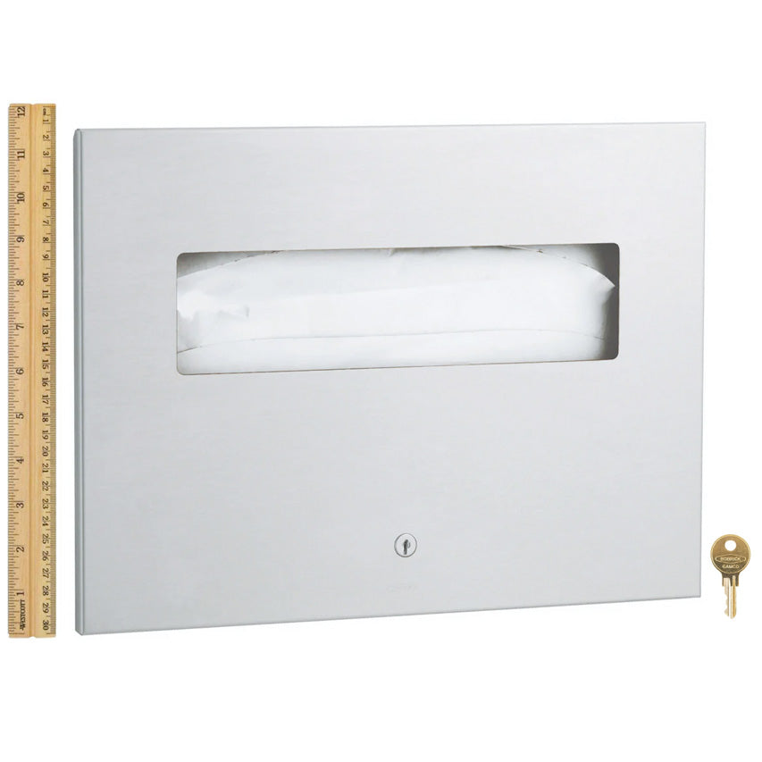 Bobrick B-3013 Commercial Toilet Seat Cover Dispenser, Recessed-Mounted, Stainless Steel