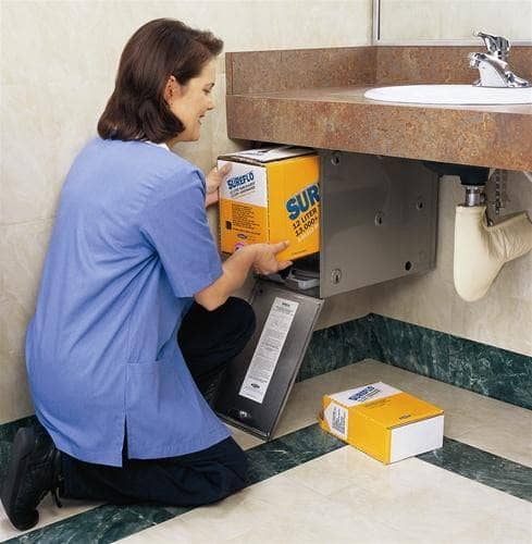 Bobrick B-830 Commercial Liquid Soap Dispensing System Cabinet for use with Bobrick B-822 Series Dispensers - TotalRestroom.com