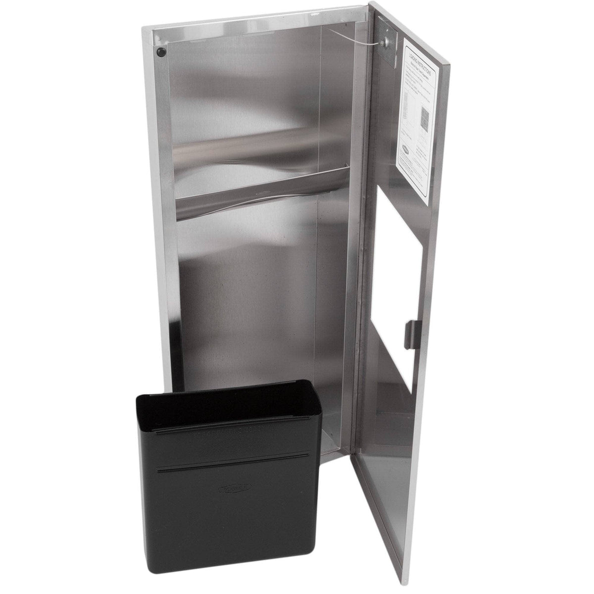 Bobrick B-36903 Combination Commercial Paper Towel Dispenser/Waste Receptacle, Recessed-Mounted, Stainless Steel - TotalRestroom.com