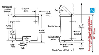 Bobrick B-42 Commercial Liquid Soap Dispenser, Surface-Mounted, Manual-Push, Plastic - 40 Oz - TotalRestroom.com