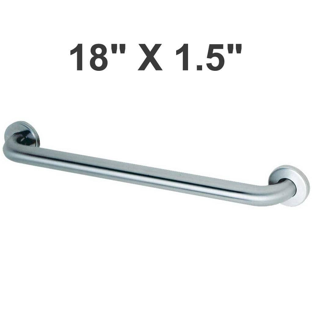 Bobrick B-6806x18 Commercial Grab Bar, 1-1/2" Diameter x 18" Length, Concealed-Mounted, Stainless Steel - TotalRestroom.com
