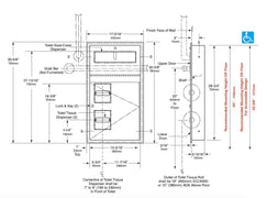 Bobrick B-34745 Combination Commercial Seat-Cover Dispenser and Toilet Paper Dispenser, Recessed-Mounted, Stainless Steel - TotalRestroom.com