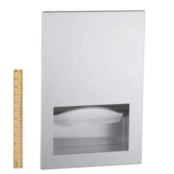 Bobrick B-35903 Commercial Paper Towel Dispenser, Recessed-Mounted, Stainless Steel