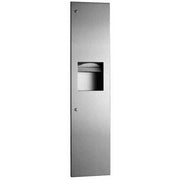 Bobrick B-38034 Combination Commercial Paper Towel Dispenser/Waste Receptacle, Recessed-Mounted, Stainless Steel - TotalRestroom.com