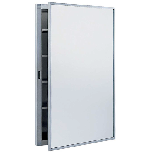 Bobrick B-398 Commercial Medicine Cabinet, Recessed-Mounted, Stainless Steel