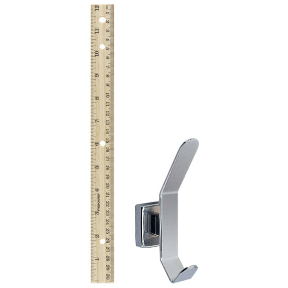 Bobrick B-6827 Commercial Heavy-Duty Hat & Coat Hook, 2" W x 6-1/2" H x 3-1/16" D, Stainless Steel w/ Satin Finish