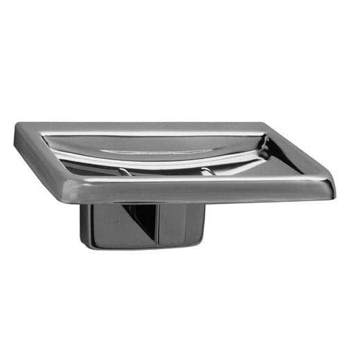 Bobrick B-680 Commercial Soap Dish, Surface-Mounted, Stainless Steel