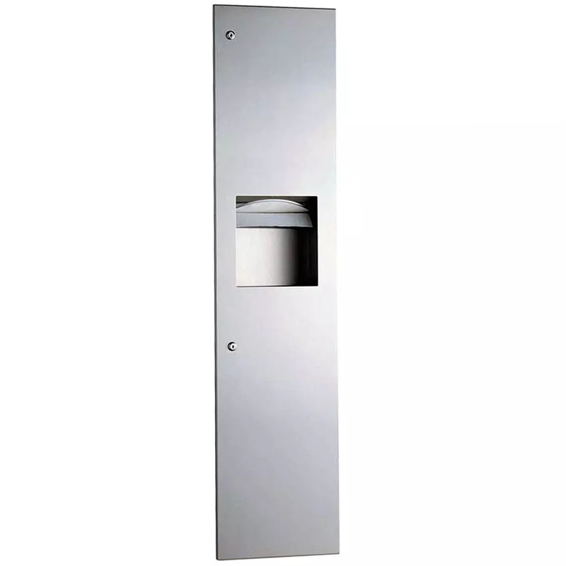 Bobrick B-3803 Combination Commercial Paper Towel Dispenser/Waste Receptacle, Recessed-Mounted, Stainless Steel