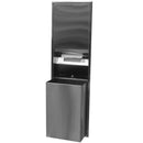 Bobrick B-3947 Combination Commercial Paper Towel Dispenser/Waste Receptacle, Recessed-Mounted, Stainless Steel - TotalRestroom.com