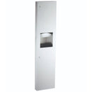 Bobrick B-38032 Combination Commercial Paper Towel Dispenser/Waste Receptacle, Semi-Recessed-Mounted, Stainless Steel