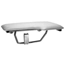 Bobrick B-518 Left Hand Folding Commercial Shower Seat, 360 lb Load Capacity, Stainless Steel - TotalRestroom.com