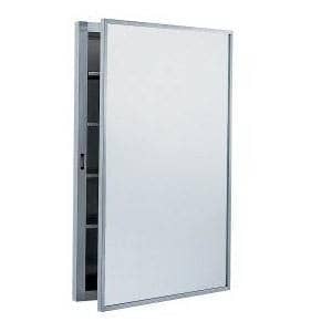 Bobrick B-299 Commercial Medicine Cabinet, Recessed-Mounted, Stainless Steel