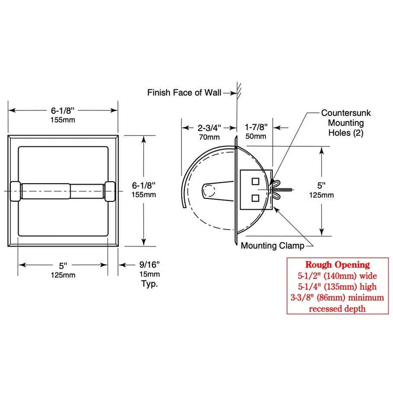 Bobrick B-6699 Commercial Toilet Paper Dispenser w/ Hood, Surface-Mounted, Zamak w/ Chrome Finish - TotalRestroom.com