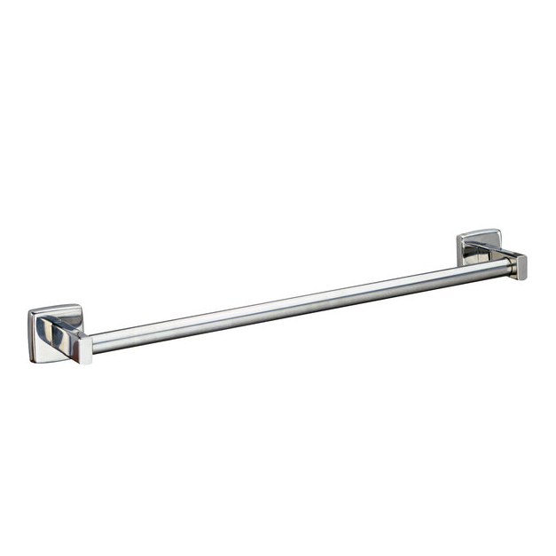 Bobrick B-6747x24 Commercial Bathroom Towel Bar, 3/4" Diameter x 24"Length, Stainless Steel