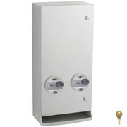 Bobrick B-2706C Commercial Restroom Sanitary Napkin/ Tampon Dispenser, Free-Operated, Surface-Mounted, Stainless Steel