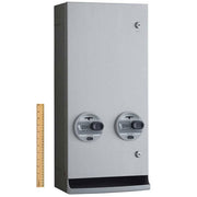 Bobrick B-2706C Commercial Restroom Sanitary Napkin/ Tampon Dispenser, Free-Operated, Surface-Mounted, Stainless Steel