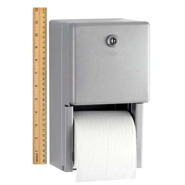 Bobrick B-2888 Commercial Toilet Paper Dispenser, Surface-Mounted, Stainless Steel w/ Satin Finish