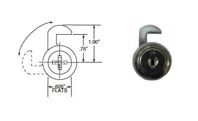 Bobrick 263-39 Lock & Key Repair Part