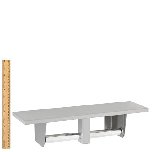 Bobrick B-2840 Toilet Paper Dispenser Utility Shelf, 16" W x 3-7/8" H x 5" D, Surface-Mounted, Stainless Steel w/ Satin Finish