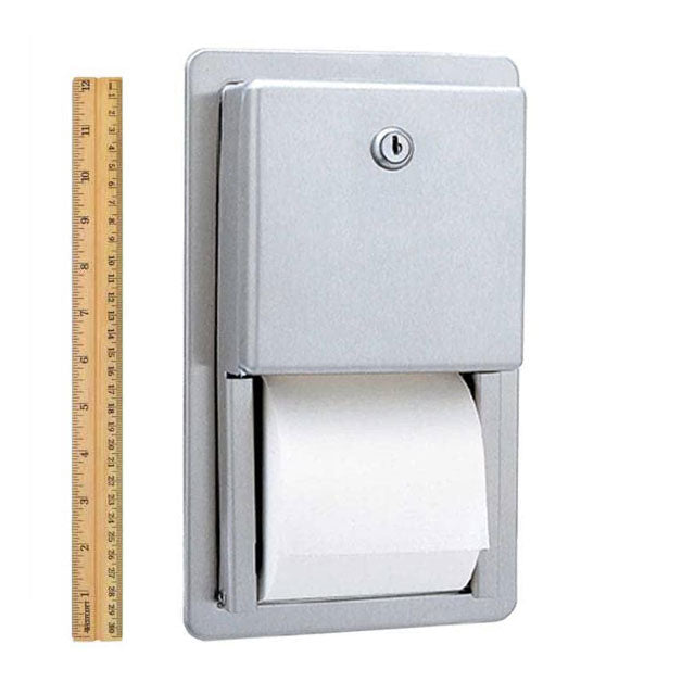 Bobrick B-3888 Commercial Toilet Paper Dispenser, Recessed-Mounted, Stainless Steel w/ Satin Finish