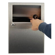 Bobrick B-254 Commercial Restroom Sanitary Napkin/Tampon Disposal, Surface-Mounted, Stainless Steel - TotalRestroom.com