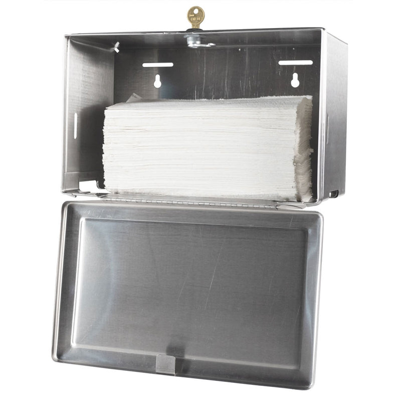 Bobrick B-263 Commercial Paper Towel Dispenser, Surface-Mounted, Stainless Steel