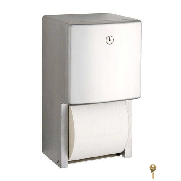 Bobrick B-540.MBLK - Surface-Mounted Toilet Tissue Dispenser & Utility Shelf, Matte Black