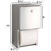 Bobrick B-4288 Commercial Toilet Paper Dispenser, Surface-Mounted, Stainless Steel w/ Satin Finish - TotalRestroom.com