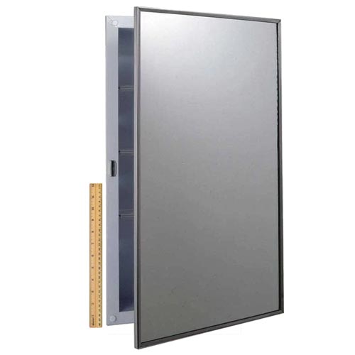 Bobrick B-397 Commercial Medicine Cabinet, Recessed-Mounted, Steel