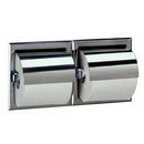 Bobrick B-6997 Commercial Toilet Paper Dispenser w/ Hood, Recessed-Mounted, Stainless Steel w/ Satin Finish - TotalRestroom.com