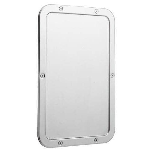 Bobrick B-942 (11.25  x 17.25) Commercial Vandal-Resistant Mirror, Frameless, 11-1/4" W x 17-1/4" H