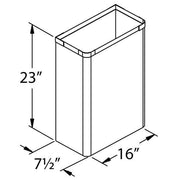 Bradley P11-044 PVC Vinyl Waste Receptacle Liner for model: 2A05