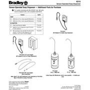 Bradley 6315-KT Hands Free Touchless Soap Dispenser Starter Kit