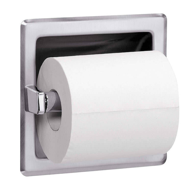 Bradley 5104-00 Commercial Toilet Paper Dispenser, Surface-Mounted, Stainless Steel w/ Satin Finish - TotalRestroom.com
