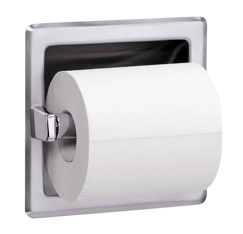 Bradley 5104-00 Commercial Toilet Paper Dispenser, Surface-Mounted, Stainless Steel w/ Satin Finish