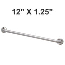 Bradley 8320-001120 Commercial Grab Bar, 1-1/4" Diameter x 12" Length, Stainless Steel - TotalRestroom.com