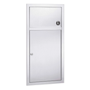 Bradley 3251-00 Commercial Restroom Waste Receptacle, 12 Gallon, Recessed-Mounted, 12-1/2" W x 26-1/2" H, 4" D, Stainless Steel