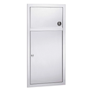 Bradley 3251-00 Commercial Restroom Waste Receptacle, 2.8 Gallon, Recessed-Mounted, 12-1/2" W x 26-1/2" H, 4" D, Stainless Steel