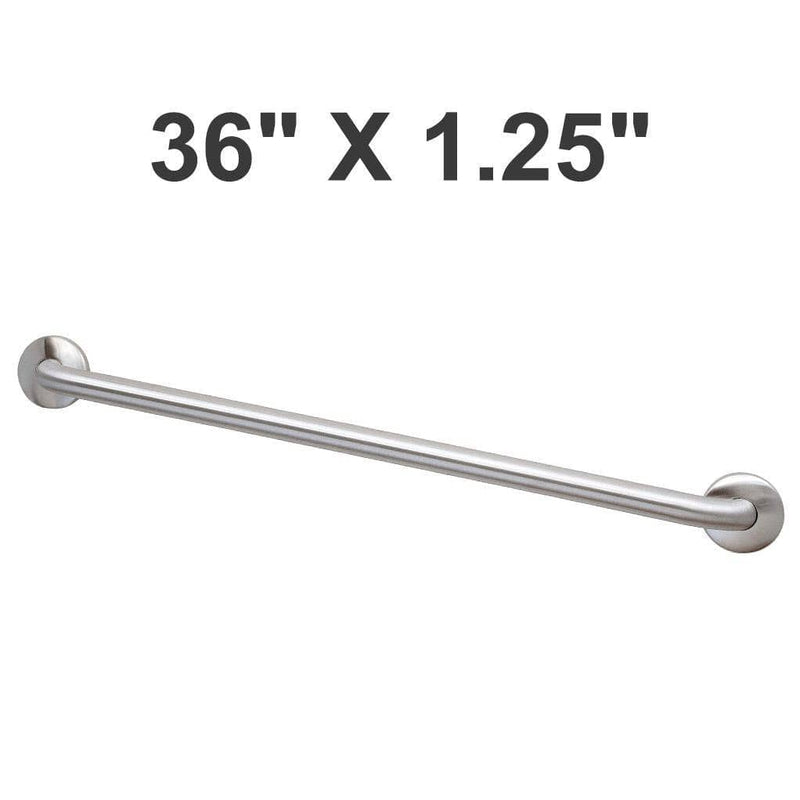 Bradley 8320-001360 Commercial Grab Bar, 1-1/4" Diameter x 36" Length, Stainless Steel - TotalRestroom.com