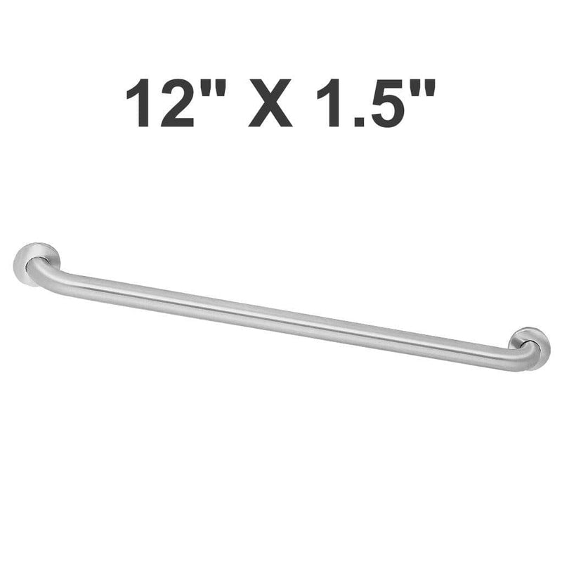 Bradley 8120-001120 Commercial Grab Bar, 1-1/2" Diameter x 12" Length, Stainless Steel - TotalRestroom.com