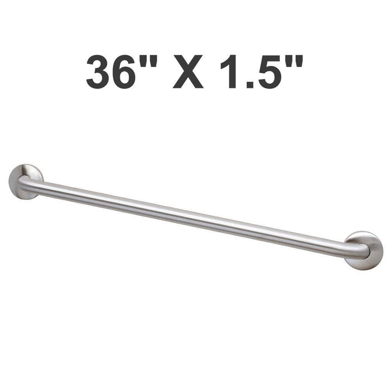 Bradley 8170-001360 Commercial Grab Bar, 1-1/2" Diameter x 36" Length, Stainless Steel - TotalRestroom.com