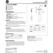 Bradley 6324-00 Commercial Liquid Soap Dispenser, Countertop Mounted, Manual-Push, Stainless Steel - 4