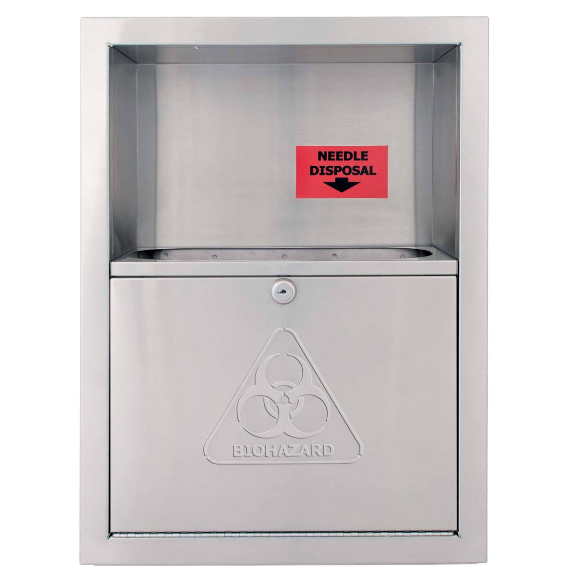 Bradley BX-989 Commercial Restroom Needle Disposal, Recessed-Mounted, Stainless Steel - TotalRestroom.com