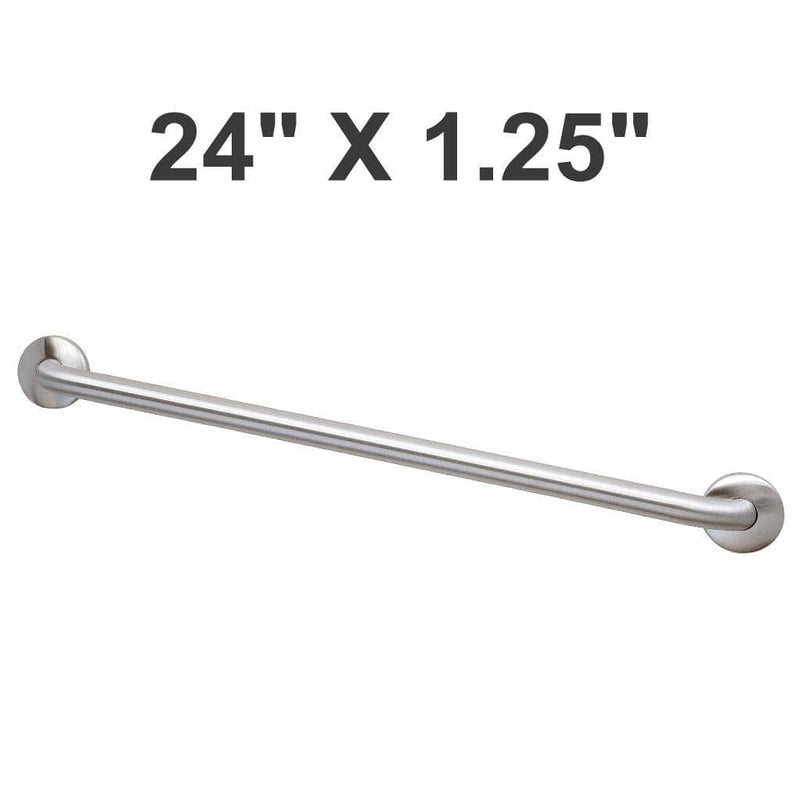 Bradley 8322-001240 Commercial Grab Bar, 1-1/4" Diameter x 24" Length, Stainless Steel - TotalRestroom.com