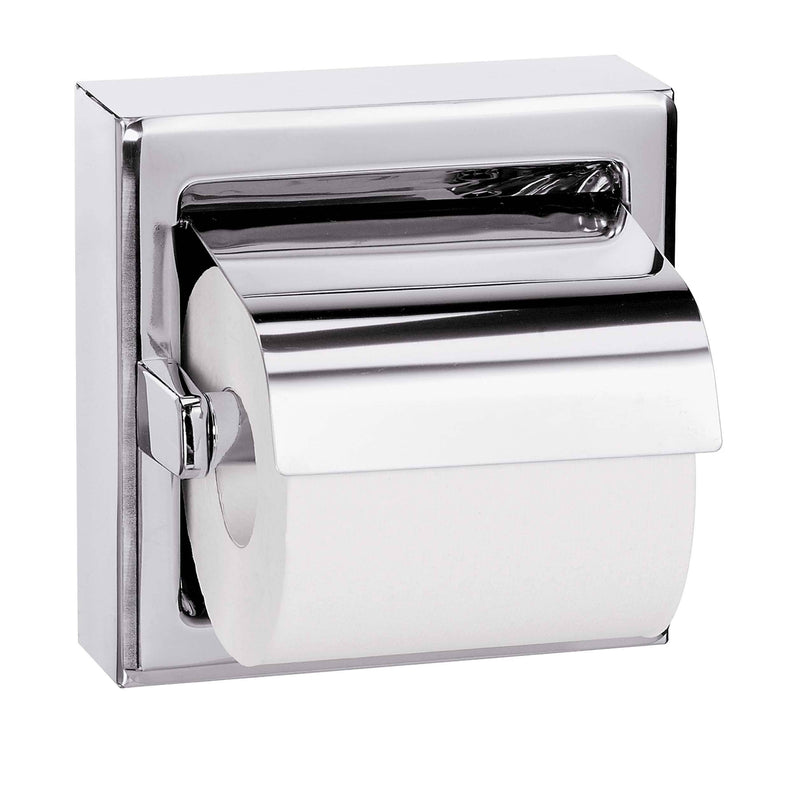Bradley 5106-00 Commercial Toilet Paper Dispenser, Surface-Mounted, Stainless Steel w/ Bright-Polished Finish