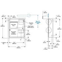 Bradley 5942 Combination Commercial Toilet Paper Dispenser w/ Disposal, Recessed-Mounted, Stainless Steel - TotalRestroom.com