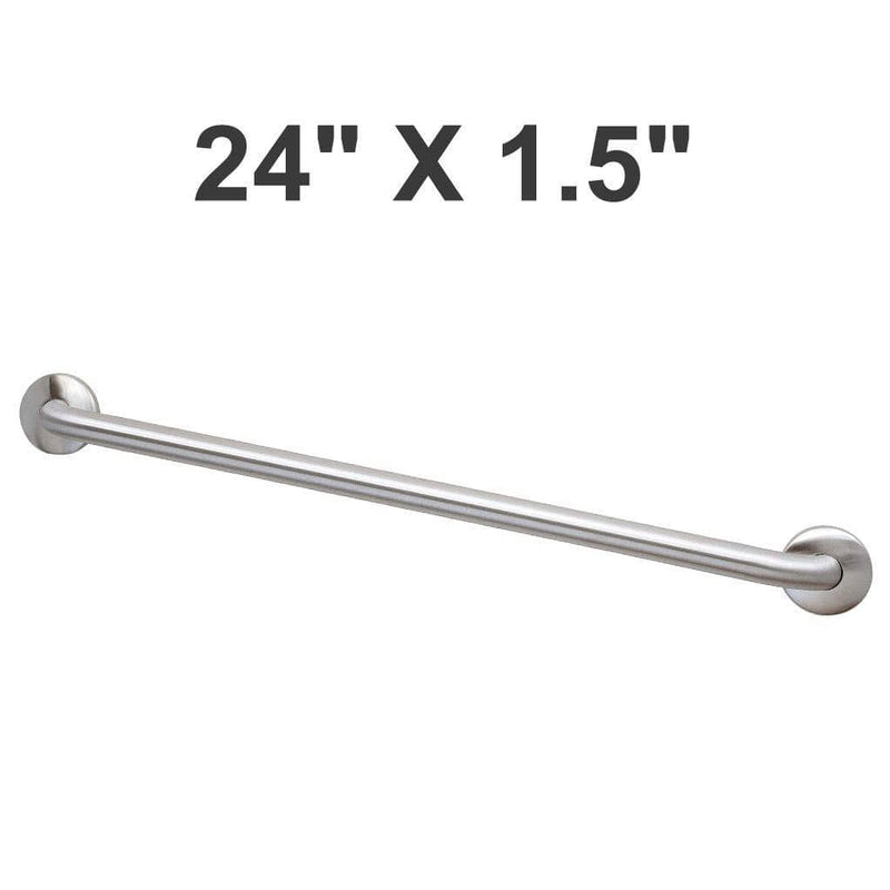 Bradley 8122-001240 Commercial Grab Bar, 1-1/2" Diameter x 24" Length, Stainless Steel - TotalRestroom.com