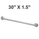 Bradley 8122-001300 Commercial Grab Bar, 1-1/2" Diameter x 30" Length, Stainless Steel - TotalRestroom.com